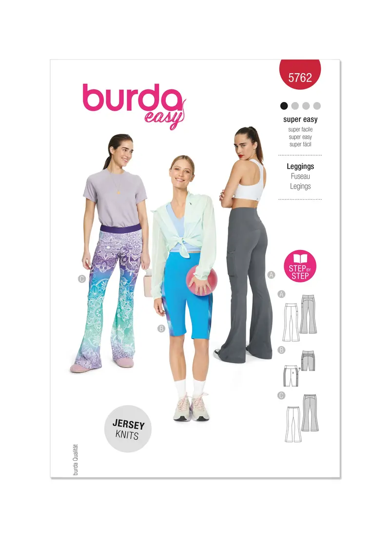 Burda Style Pattern 5762 Misses' Leggings 2