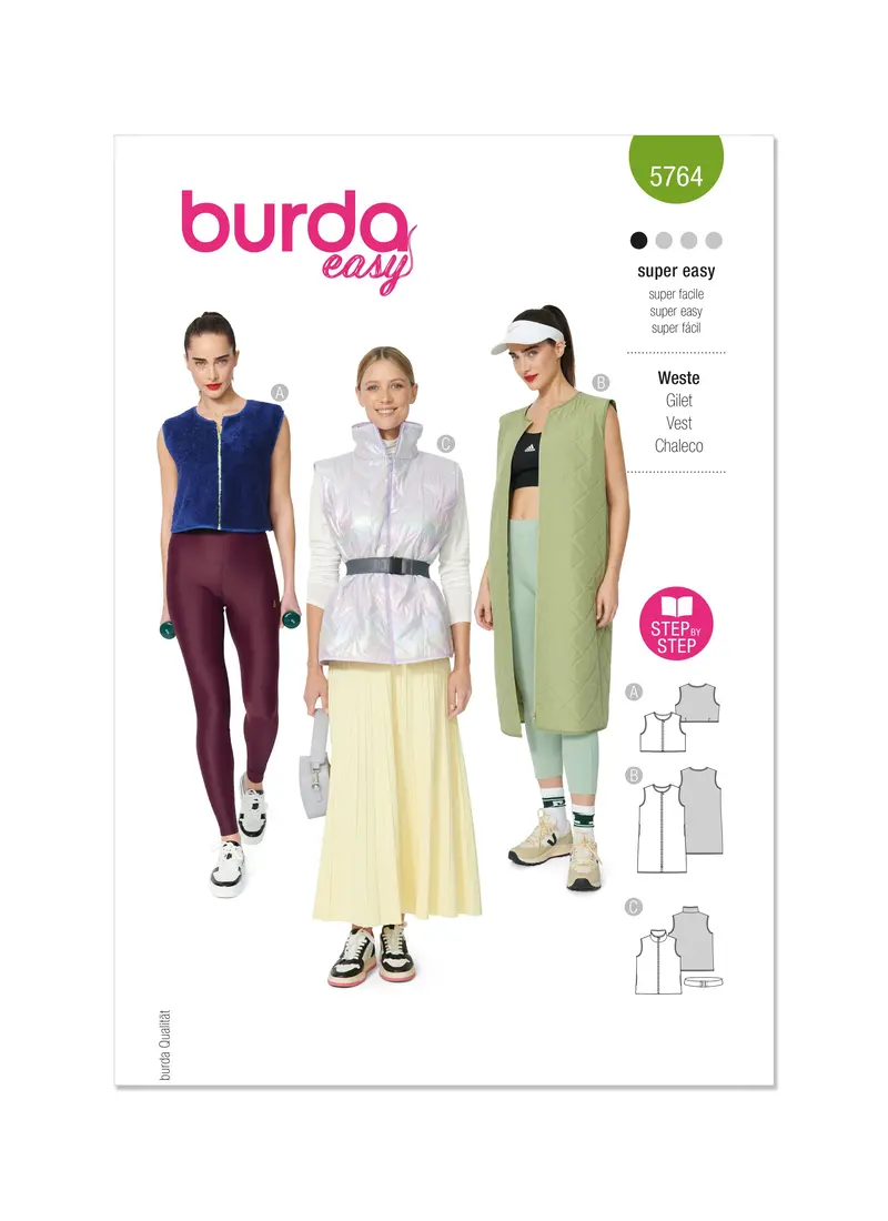 Burda Style Pattern 5764 Misses' Waistcoats 2