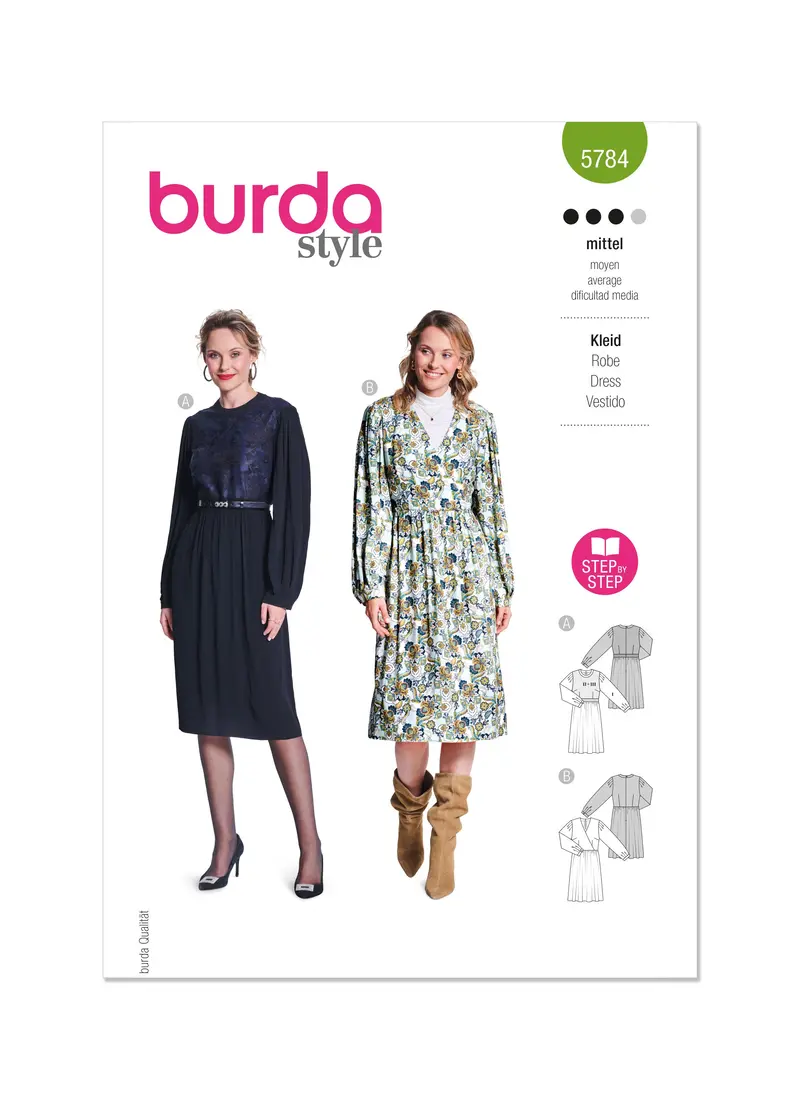 Burda Style Pattern 5784 Misses' Dress 2