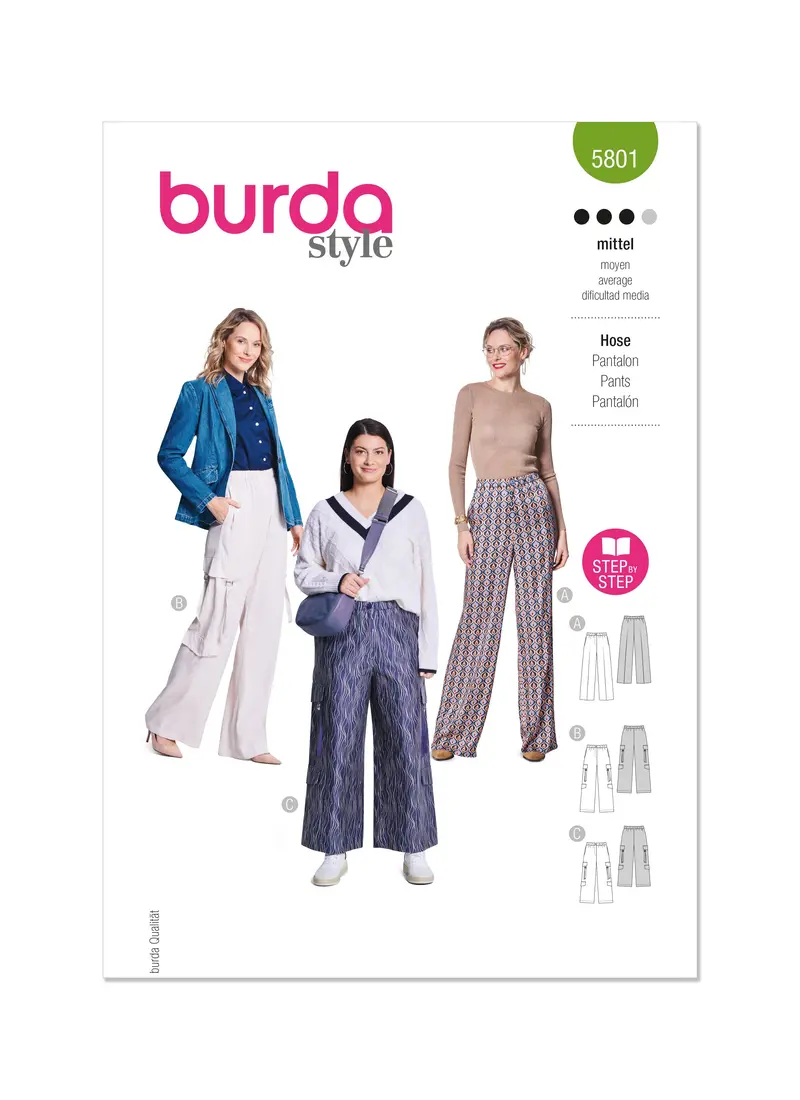 Burda Style Pattern 5801 Misses' Trouser Pants 2
