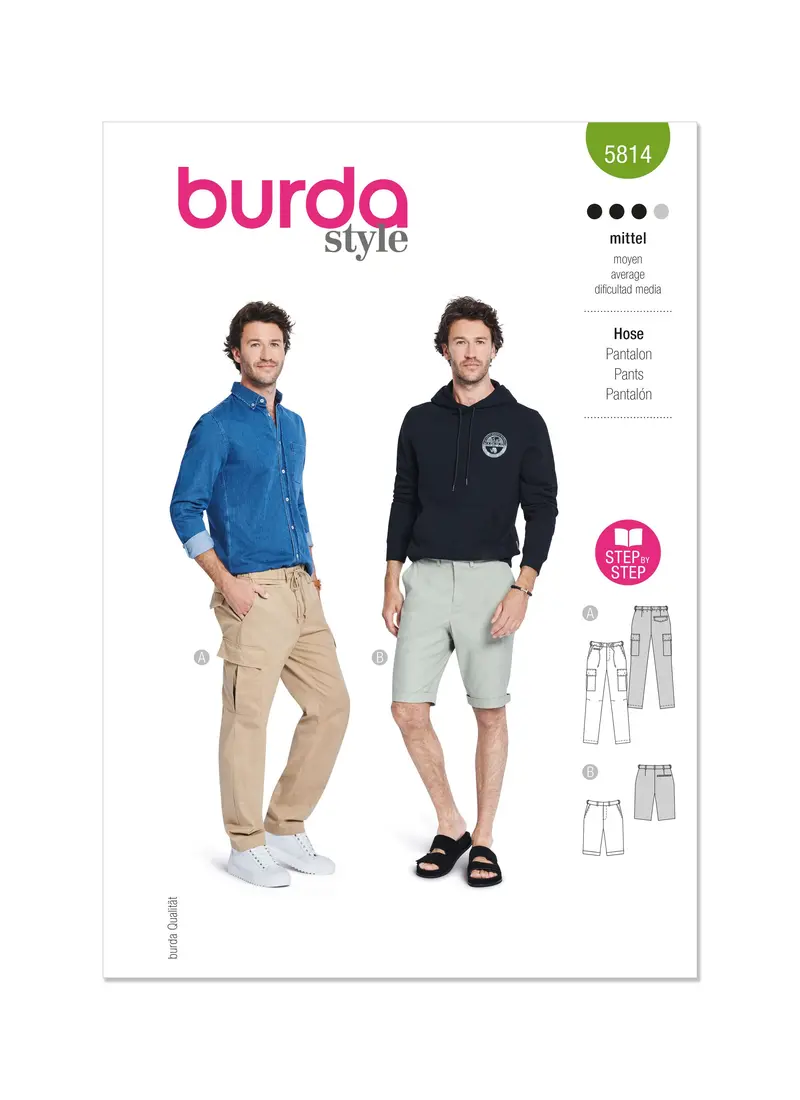 Burda Style Pattern 5814 Men's Trousers 2