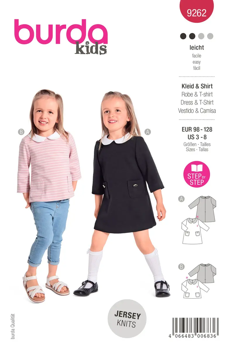 Burda Style Pattern 9262 Kids Dress And Top 2
