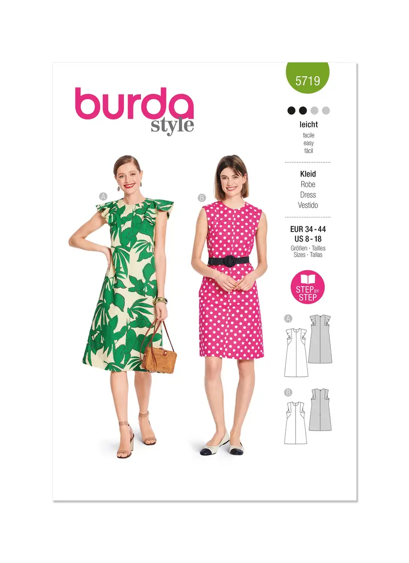 Burda Style Sewing Pattern 5719 Misses' Dress 2
