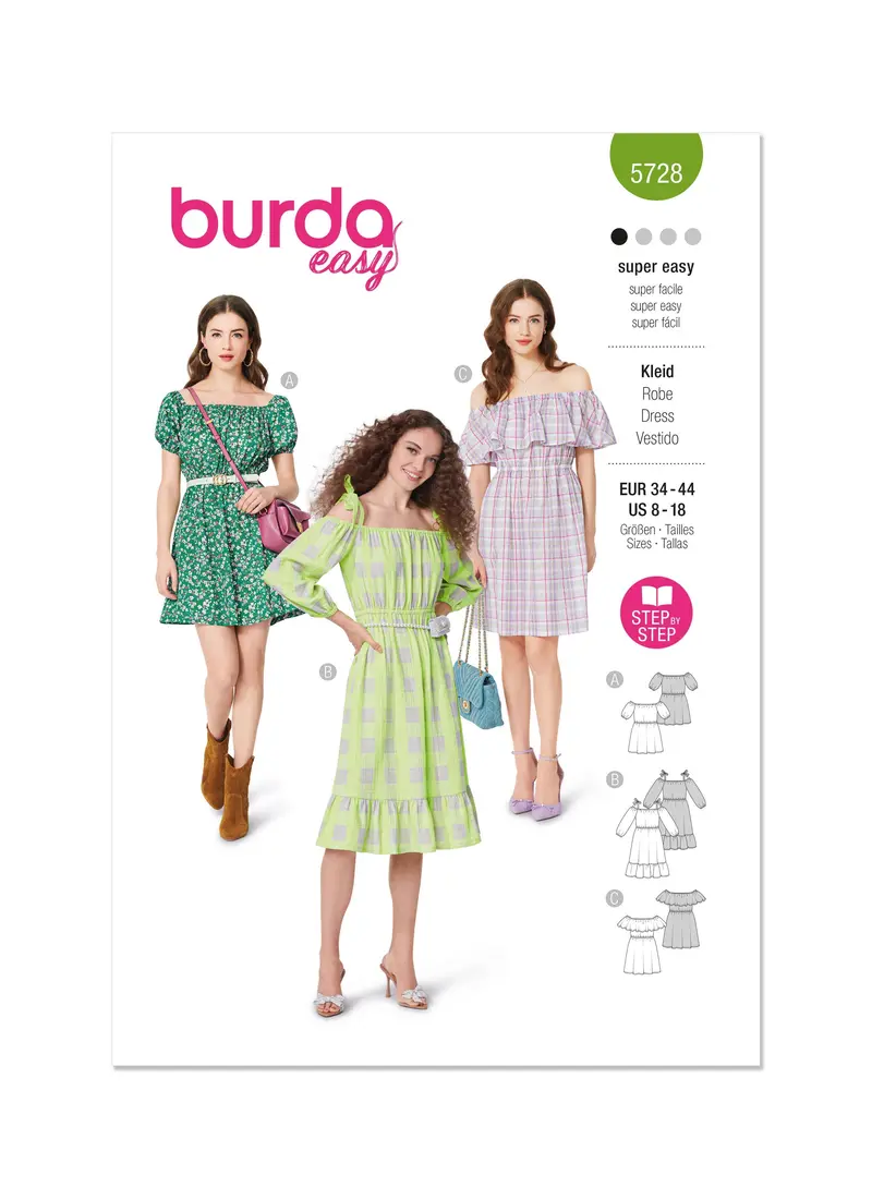 Burda Style Sewing Pattern 5728 Misses' Dress 2