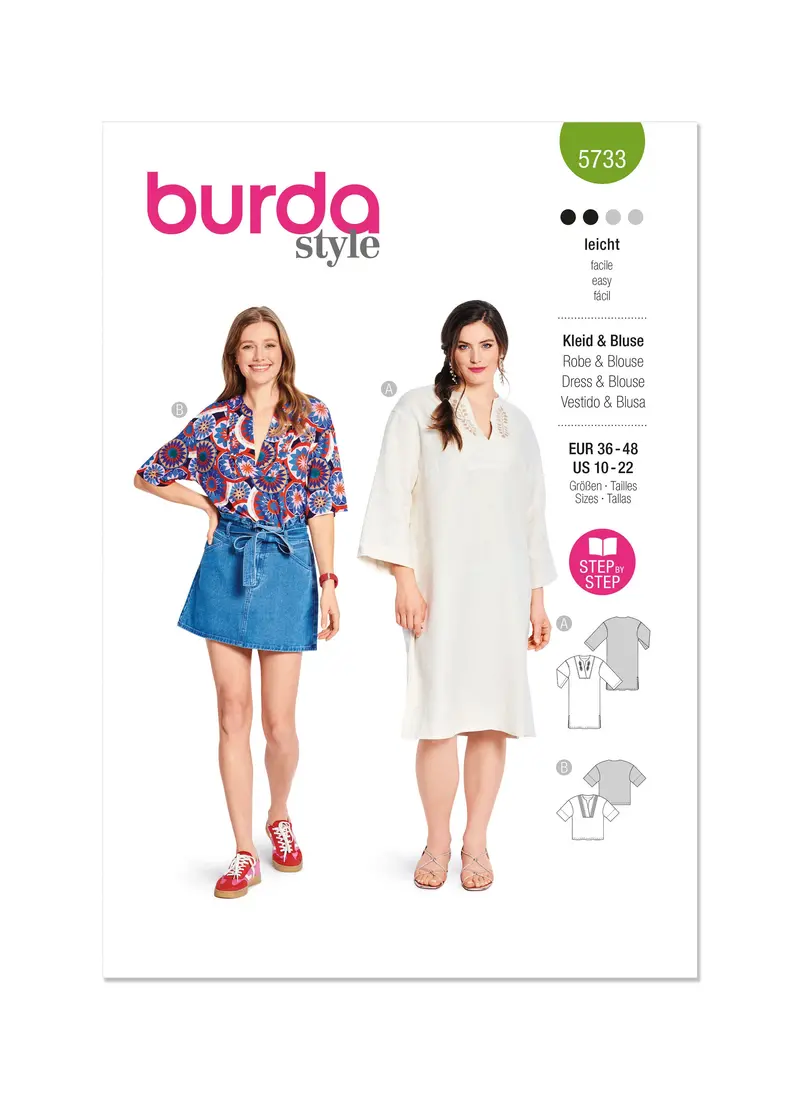 Burda Style Sewing Pattern 5733 Misses' Dress And Blouse 2
