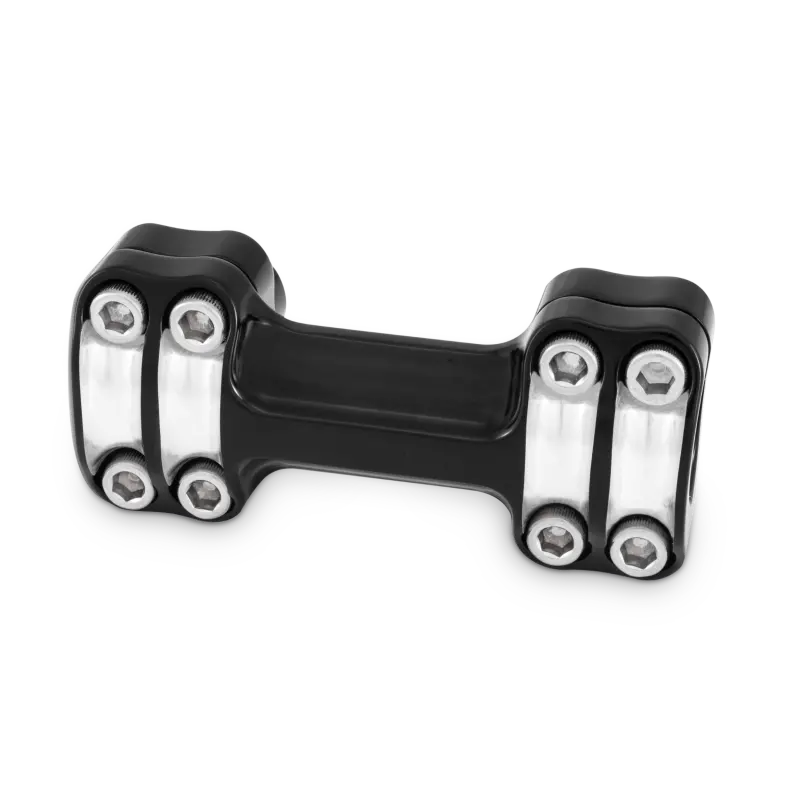 Burly Brand Reaper Riser Clamp 1-1/2In Tall For 1In Bar, One Piece - Black Machined 1