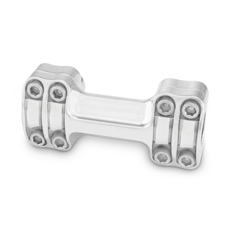 Burly Brand Reaper Riser Clamp 1-1/2In Tall For 1In Bar, One Piece - Chrome 1