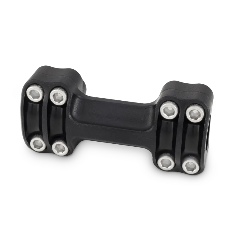 Burly Brand Reaper Riser Clamp 1-1/2In Tall For 1In Bar, One Piece - Texture Black 1