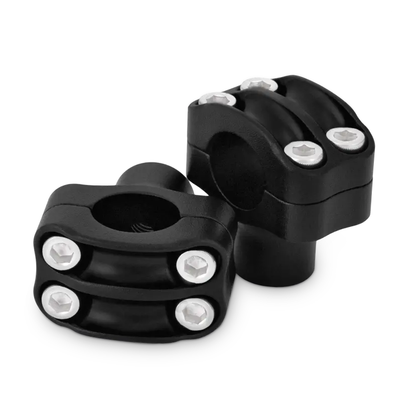 Burly Brand Reaper Riser Clamp 1-1/2In Tall For 1In Bar, Set - Texture Black 1