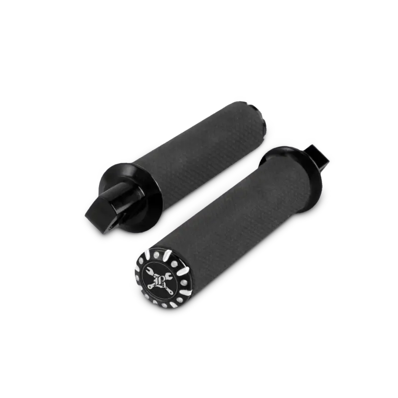 Burly Brand Universal Hawk Footpeg Set Billet - Black Machined 1