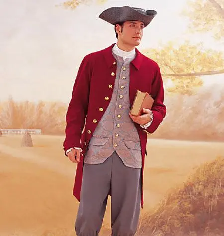 Butterick 3072 Men's American War Of Independence Costume Pattern 1