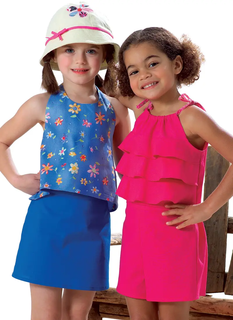 Butterick 4503 Girls' Top, Skort And Shorts Pattern | Very Easy 1
