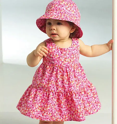 Butterick 5017 Infants' Top, Dress, Panties, Shorts, Pants And Hat Pattern 1