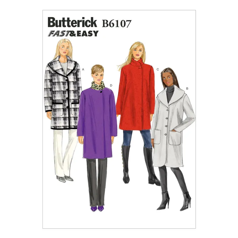 Butterick 6107 Misses' Coat Pattern | Very Easy 2