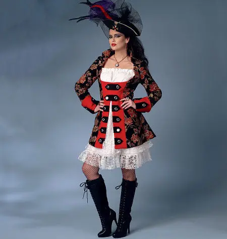 Butterick 6114 Women's Pirate Costume Pattern 1