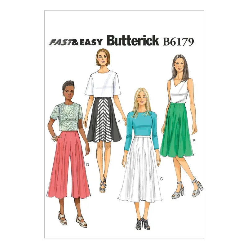 Butterick 6179 Misses' Skirt And Culottes Pattern 2