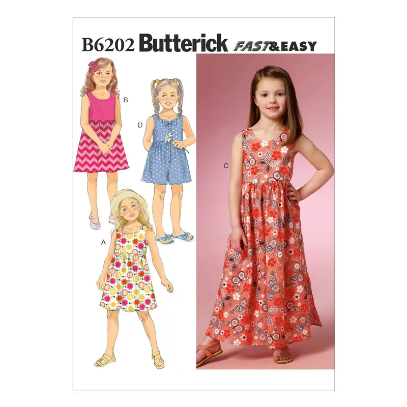 Butterick 6202 Children's/Girls' Dress And Culottes Pattern 2