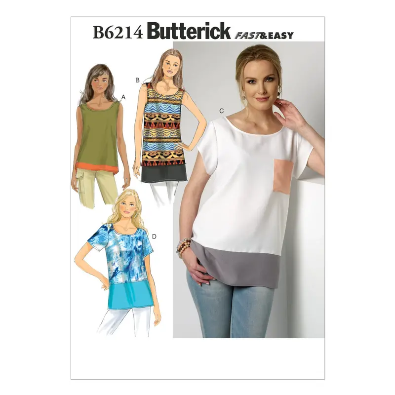 Butterick 6214 Misses' Top Pattern | Easy 2