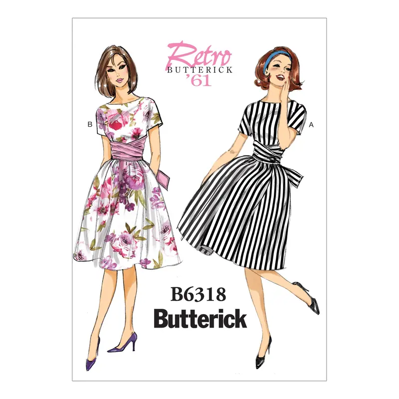 Butterick 6318 Misses' Tie-Waist Dress Pattern 2