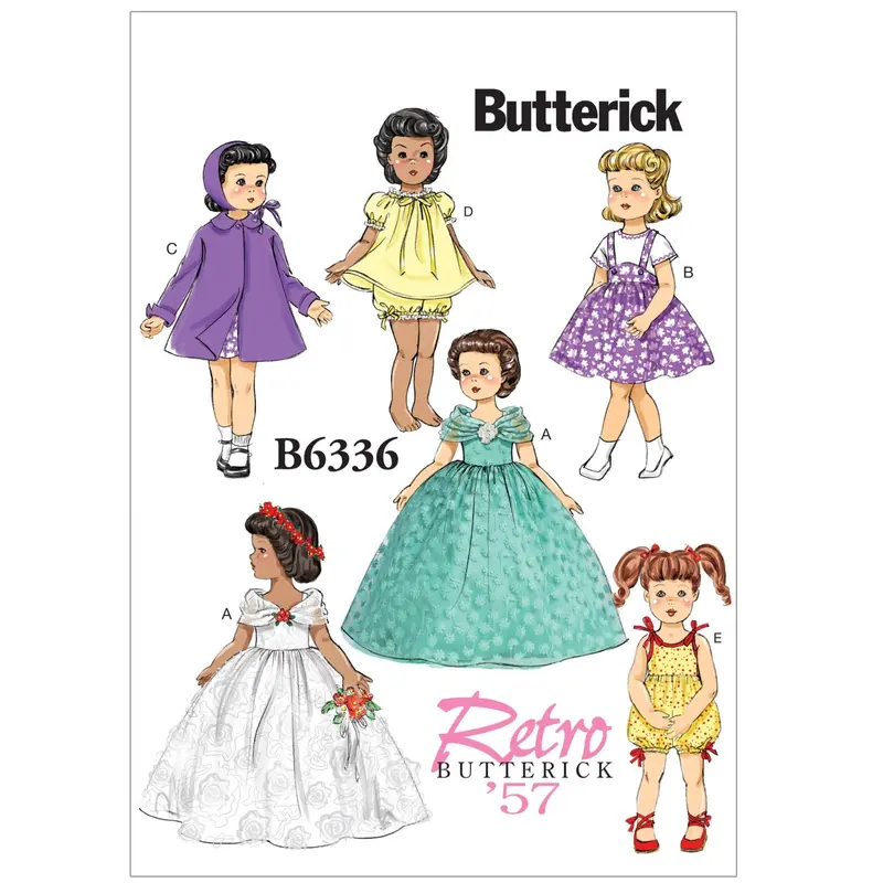 Butterick 6336 Retro Outfits For 18 Inch Dolls Pattern 2