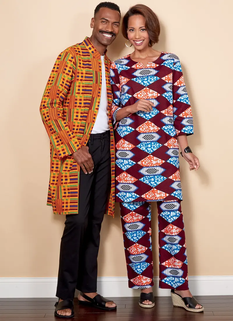 Butterick 6534 Misses'/Men's Coat, Tunic And Pants Pattern 1