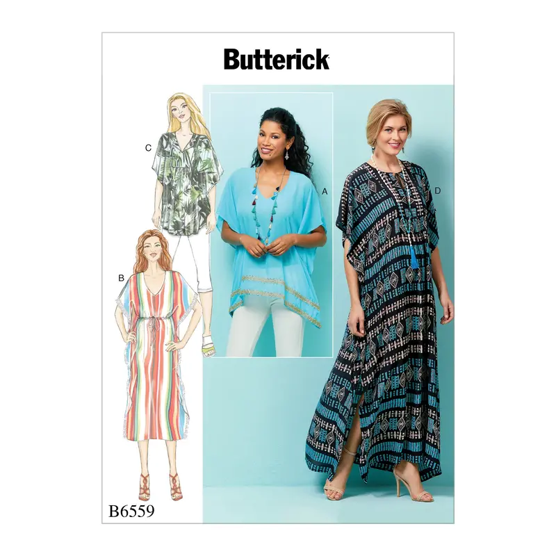 Butterick 6559 Misses' Top, Tunic And Caftan Pattern 2