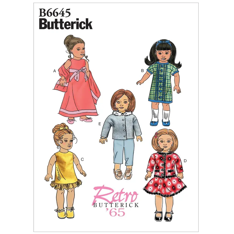 Butterick 6645 Clothes For 18" Doll Pattern 1