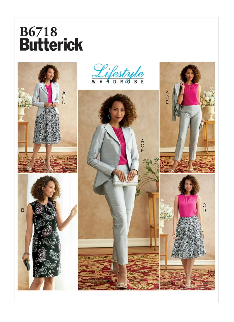Butterick 6718 Jacket, Dress, Top, Skirt, Pants Pattern 2
