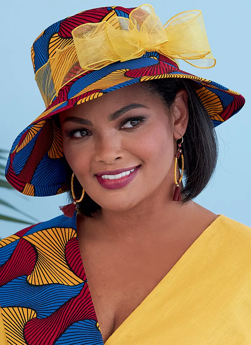 Butterick 6741 Hats With Ribbon, Flowers And Bow Pattern 1