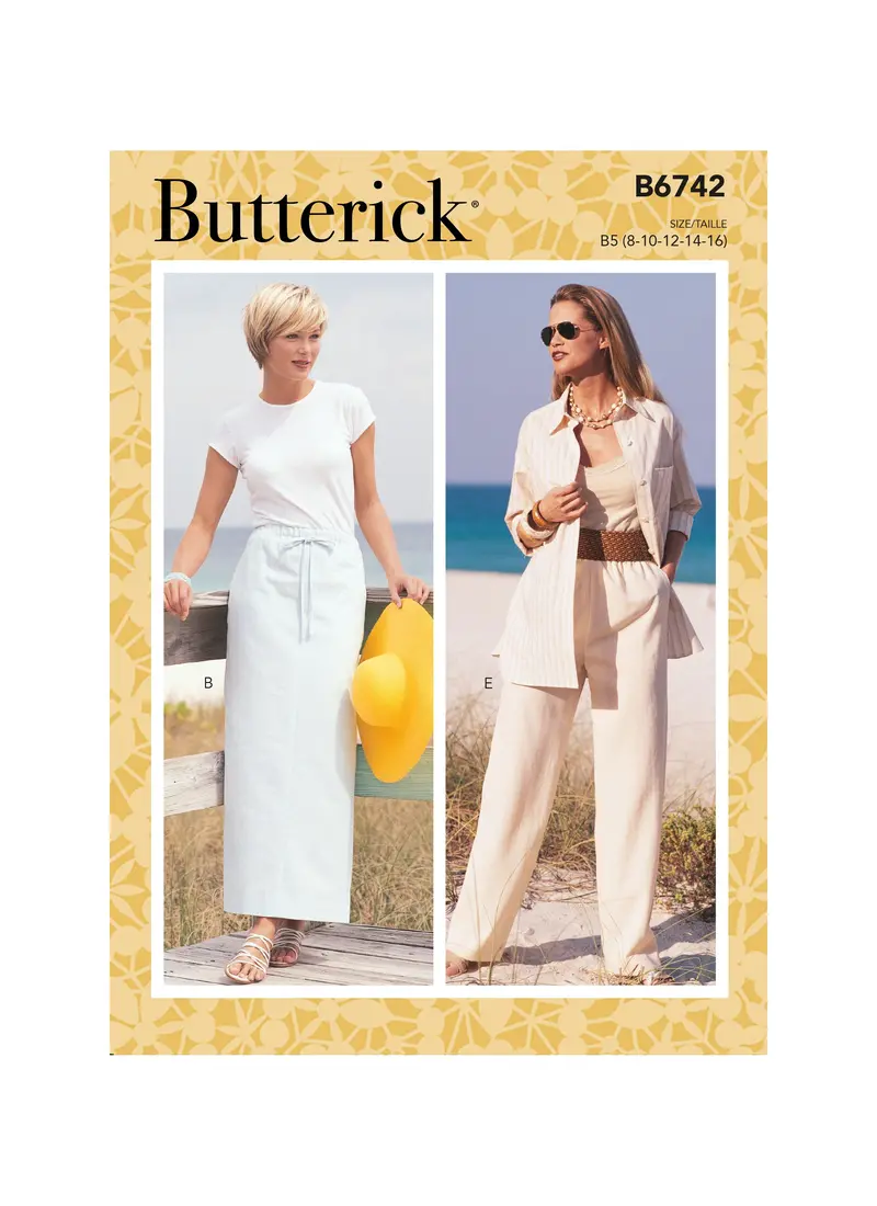 Butterick 6742 Misses'/ Petite Elastic-Waist Skirts, Shorts And Pants Pattern 2