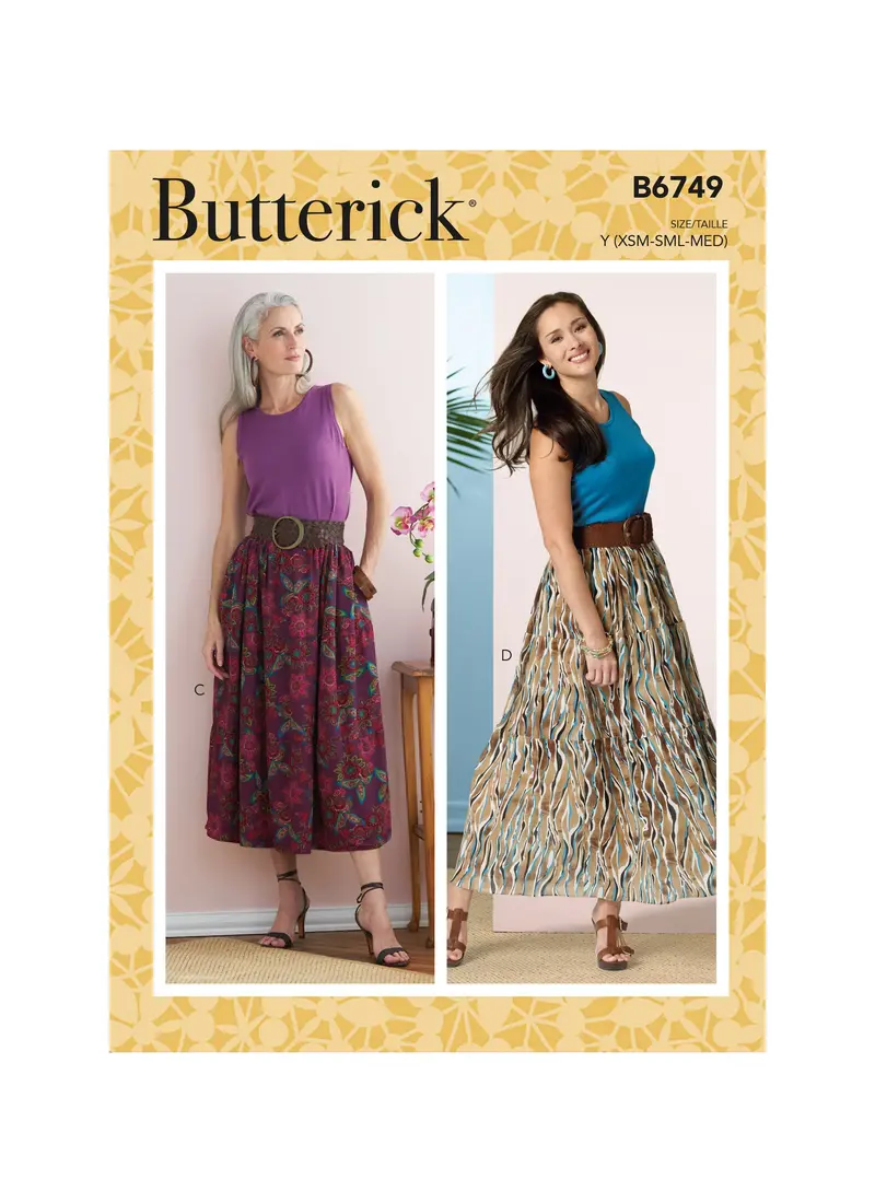 Butterick 6749 Misses' Gathered-Waist Skirts Pattern 2