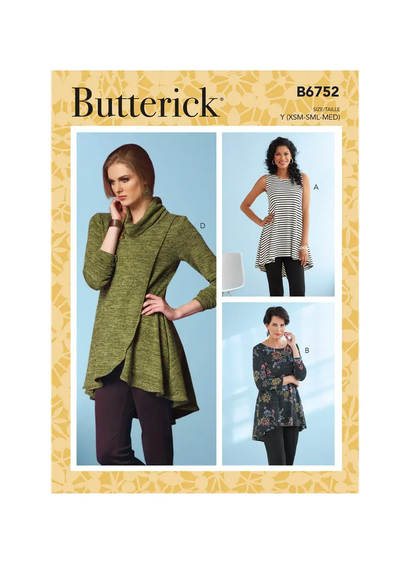 Butterick 6752 Misses' Fit And Flare Knit Tunics Pattern 2