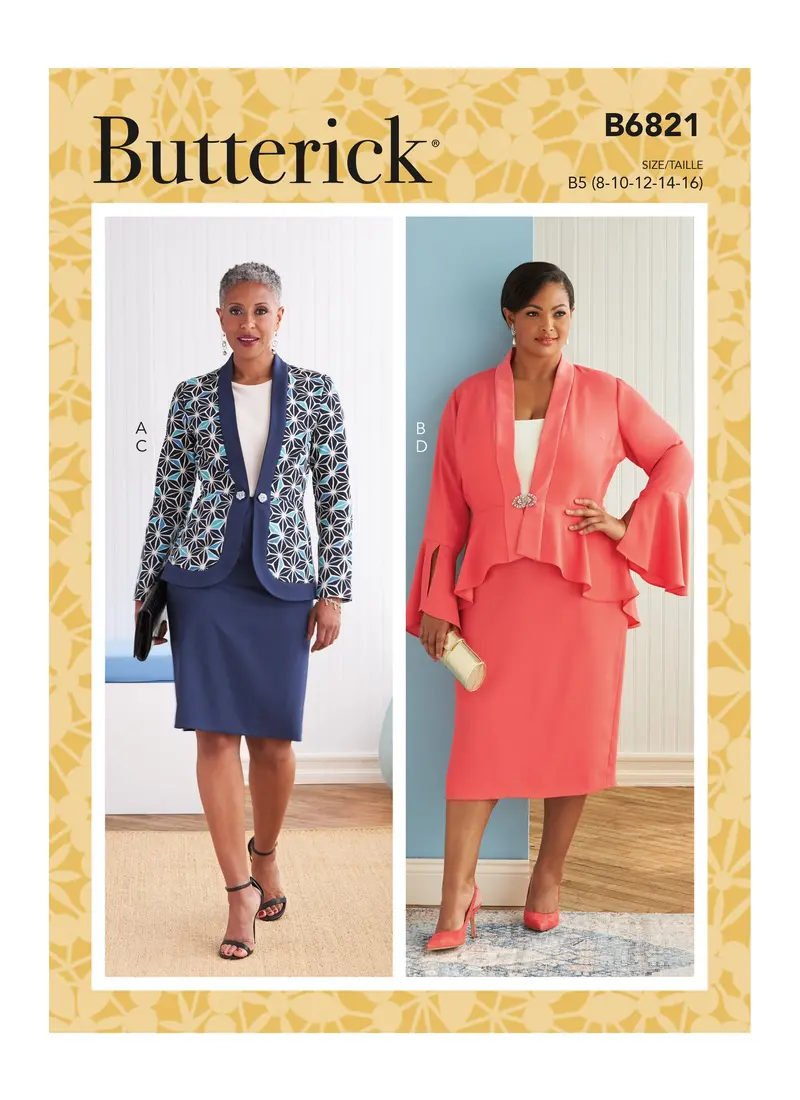 Butterick 6821 Misses / Plus Size Skirt Suit Pattern 2