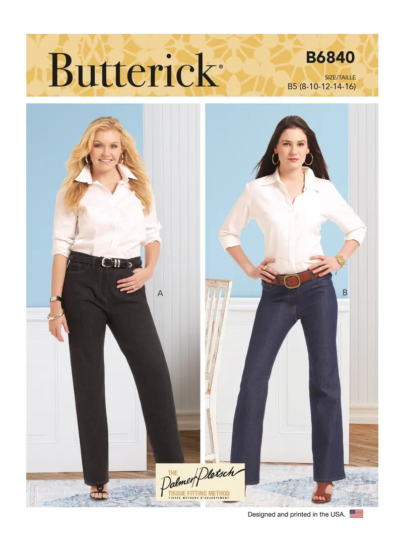 Butterick 6840 Misses' And Women's Jeans Pattern 2