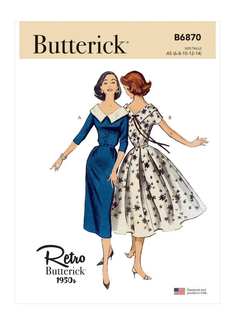 Butterick 6870 Dress And Belt Sewing Pattern 2