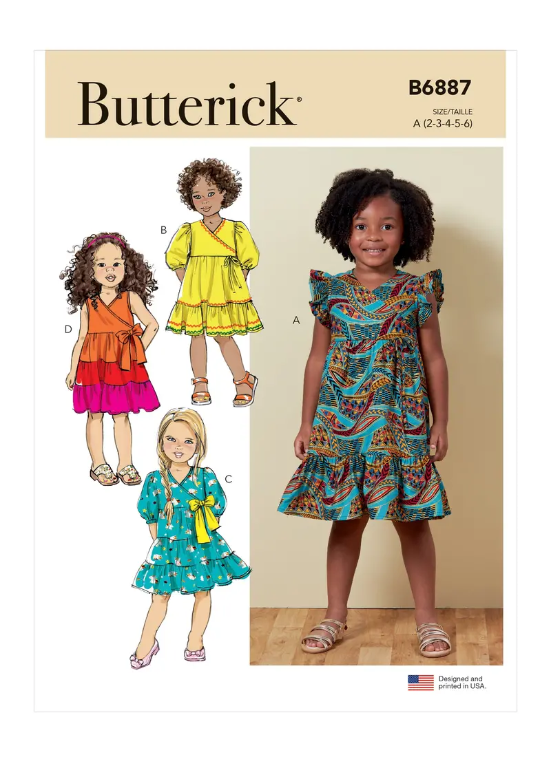 Butterick 6887 Children's Dress Sewing Pattern 2