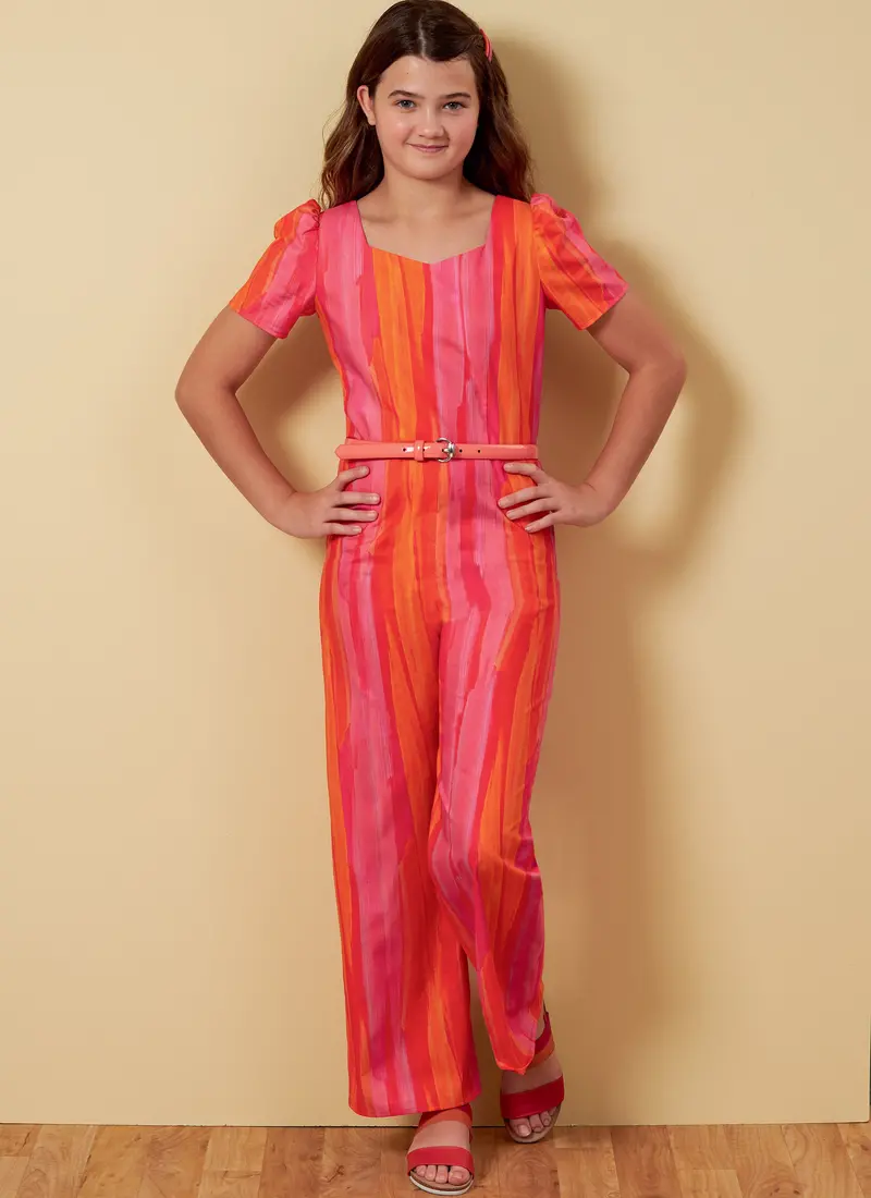 Butterick 6888 Girl's Jumpsuit And Romper Sewing Pattern 1