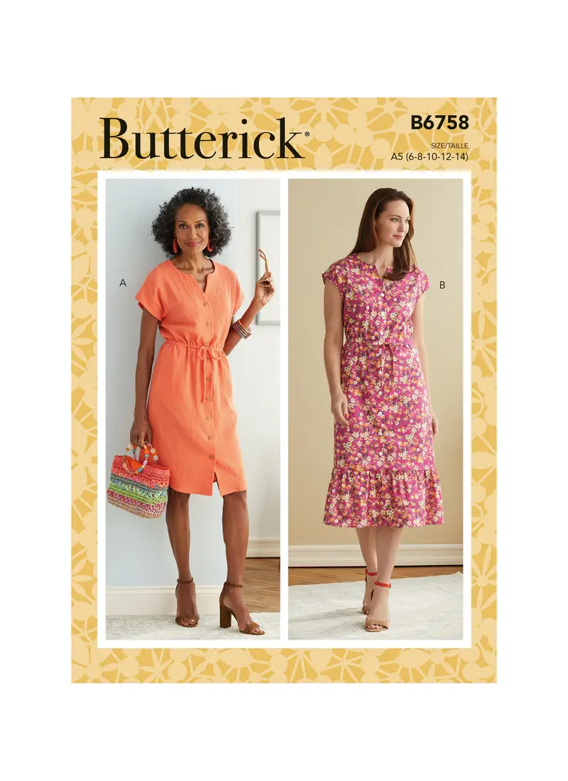 Butterick Sewing Pattern 6758 Misses' & Misses' Petite Dress 2