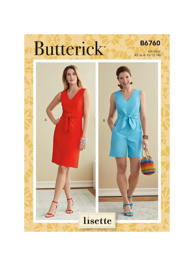 Butterick Sewing Pattern 6760 Misses' Dress And Playsuit 2