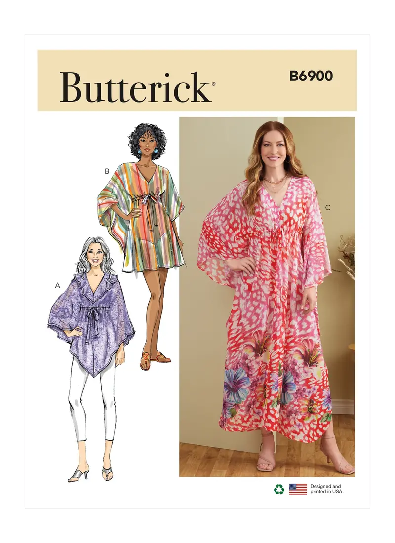 Butterick Sewing Pattern 6900 Misses' Caftan 2