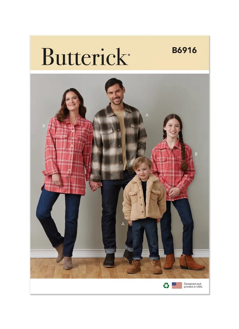 Butterick Sewing Pattern 6916 Children's, Teens And Adults Jacket 2