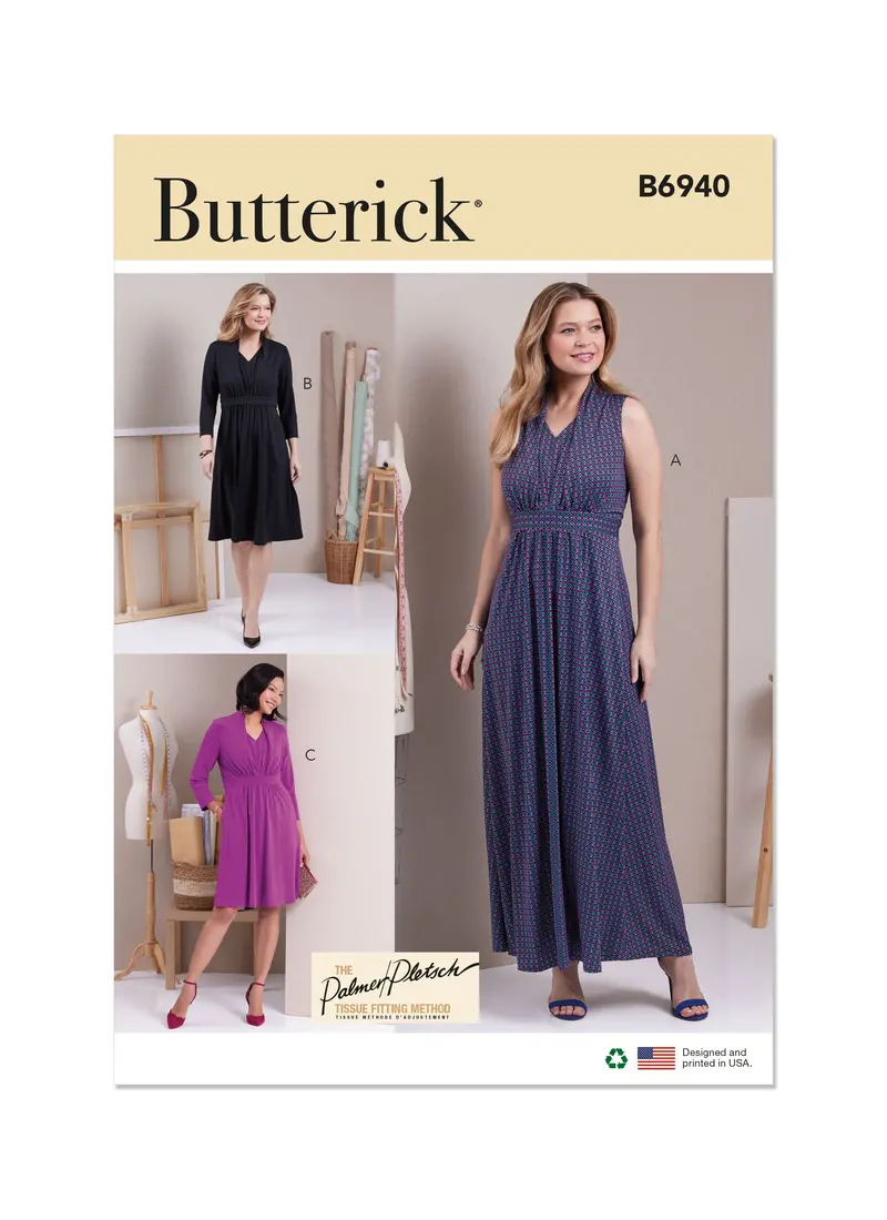 Butterick Sewing Pattern 6940 Knit Dresses By Palmer/Pletsch 2