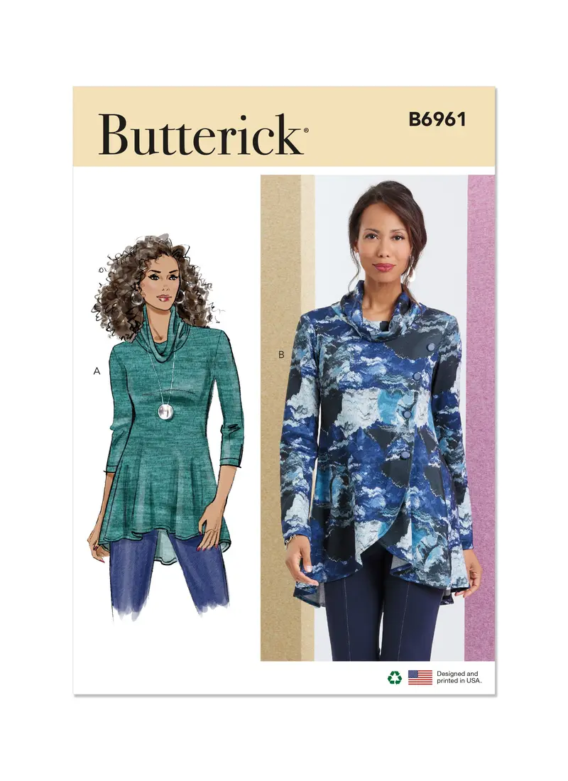 Butterick Sewing Pattern 6961 Knit Tops 2