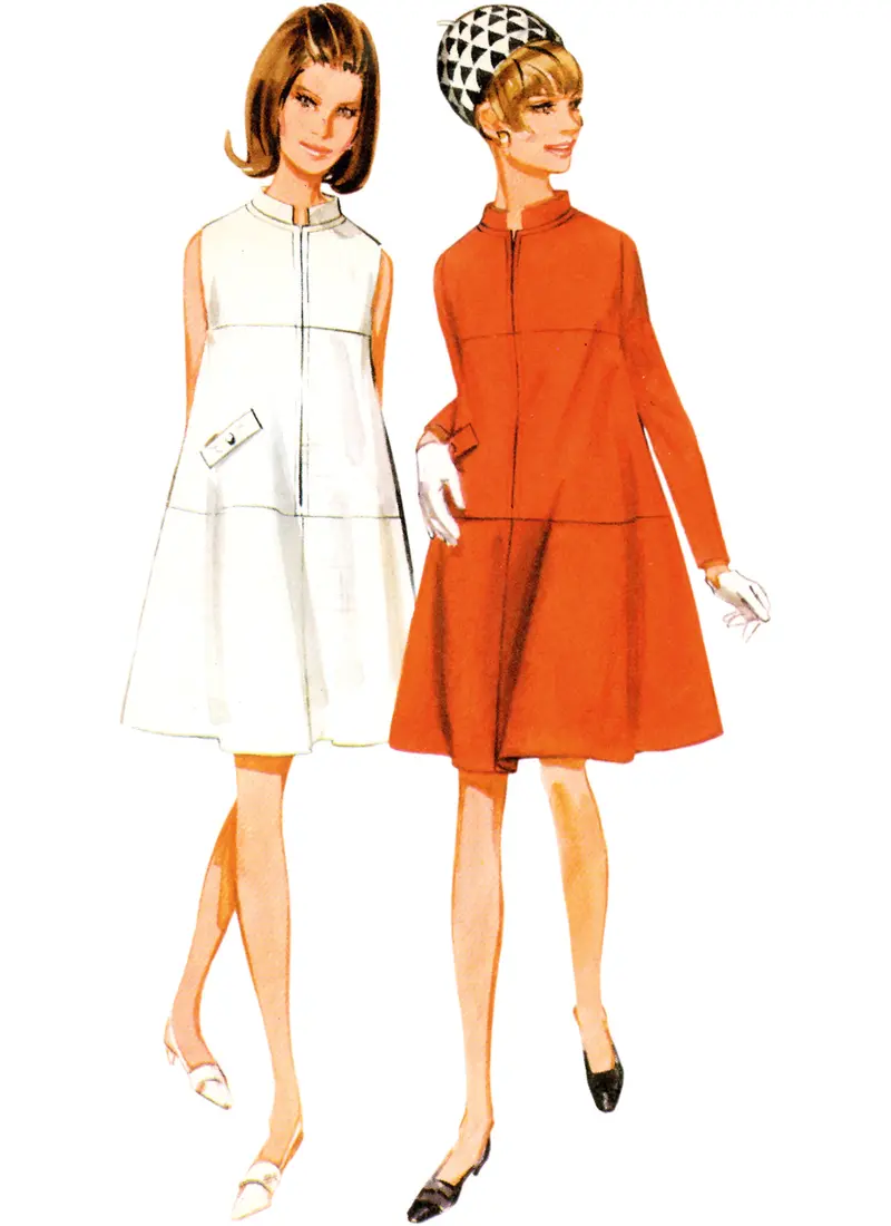 Butterick Sewing Pattern 6991 Vintage 1960'S One-Piece Dress 1