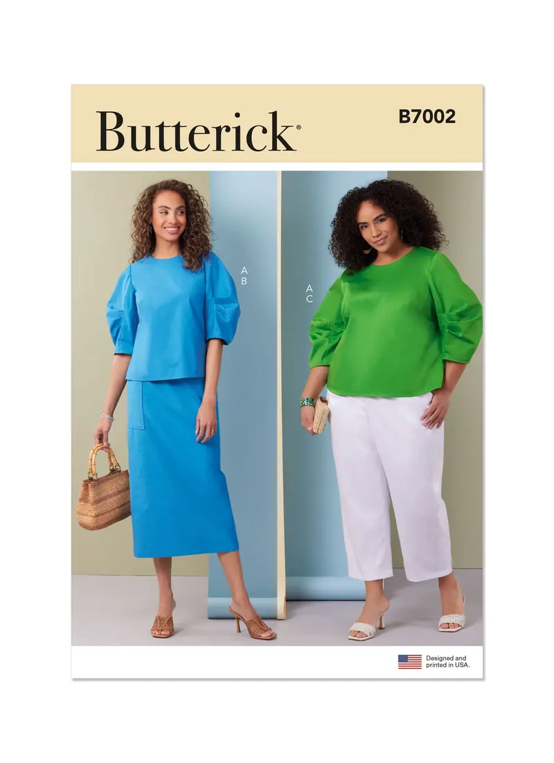 Butterick Sewing Pattern 7002 Misses’ And Women's Top, Skirt And Pants 2