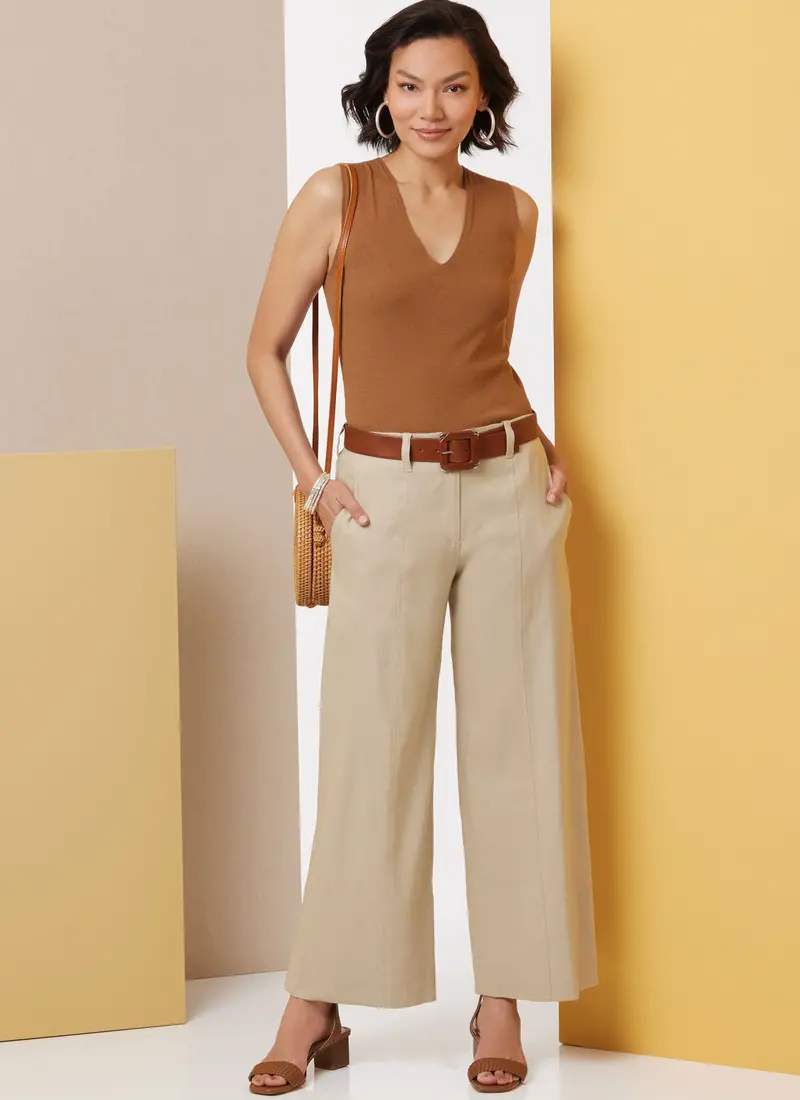 Butterick Sewing Pattern 7024 Trousers In Two Lengths And Tie Belt 1