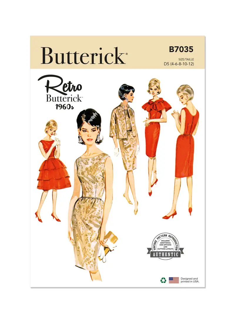 Butterick Sewing Pattern 7035 Dress, Jacket, Capelet And Overskirt 2