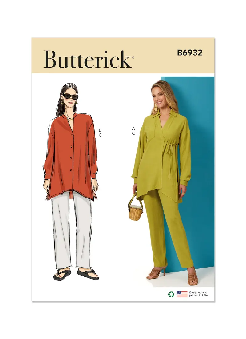 Butterick Sewing Pattern B6932 Misses’ Top And Pants 2
