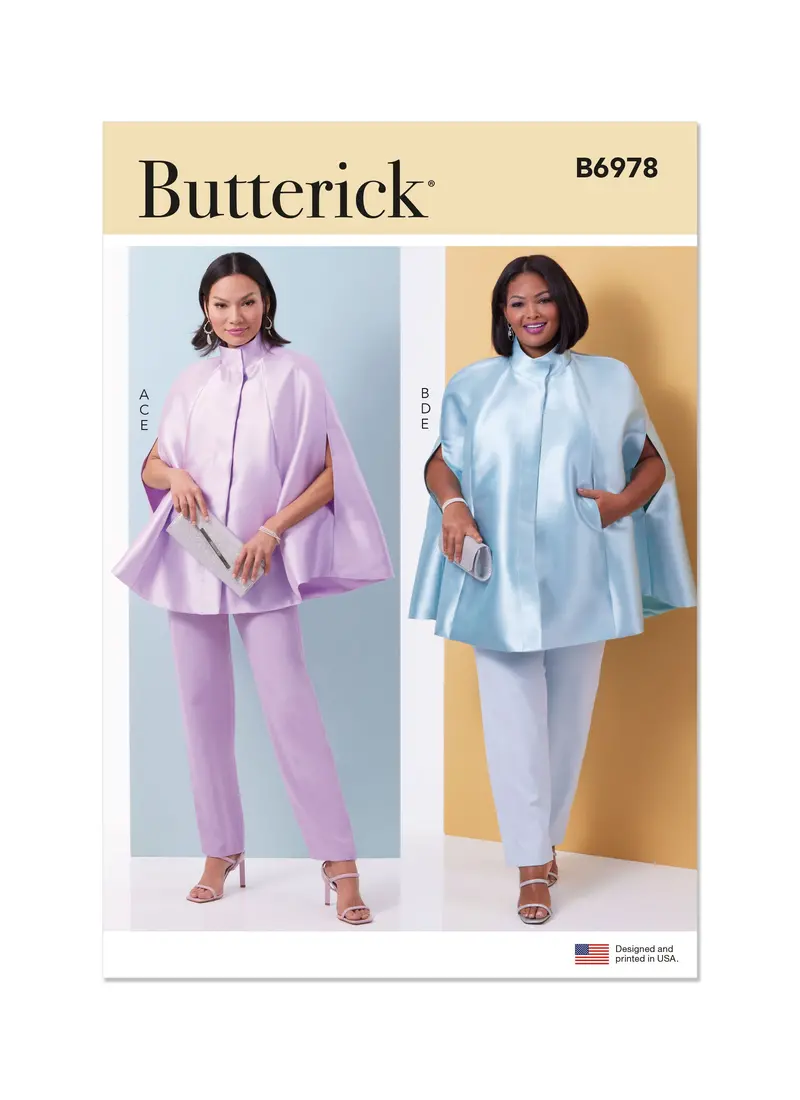 Butterick Sewing Pattern B6978 Misses' And Women's Cape, Top And Pants 2