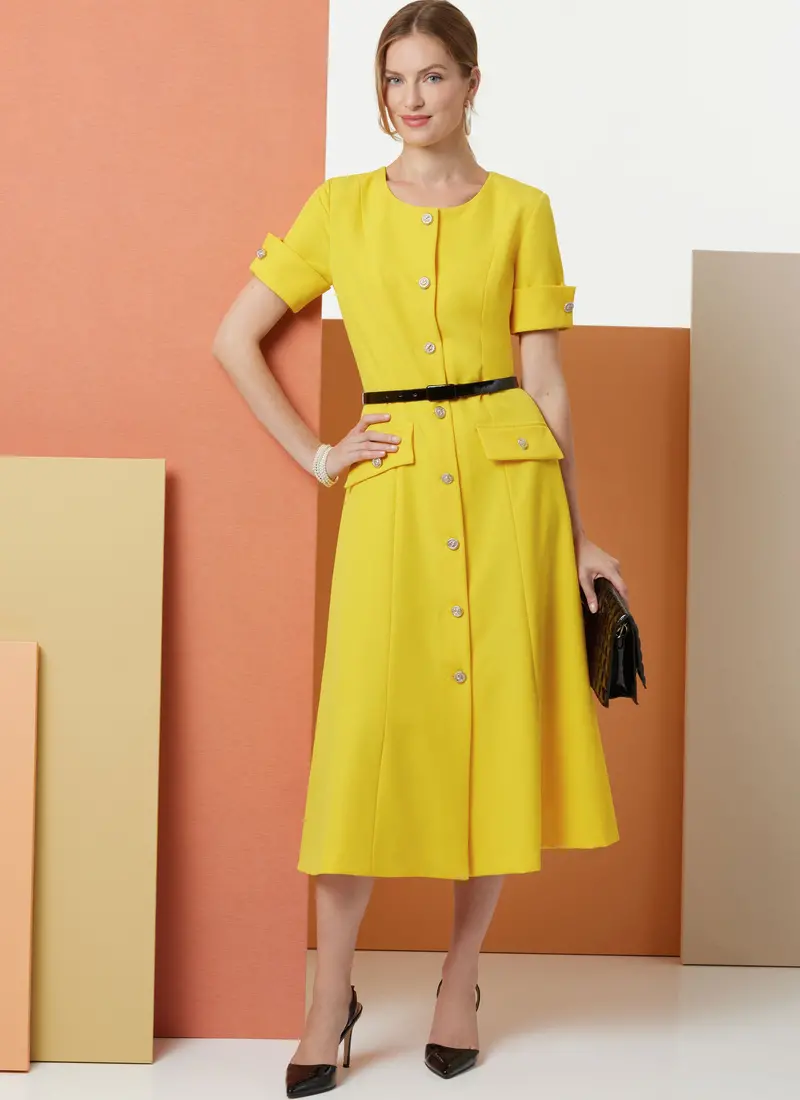 Butterick Sewing Pattern B7005 Misses' / Miss Petite Button Front Dress 1
